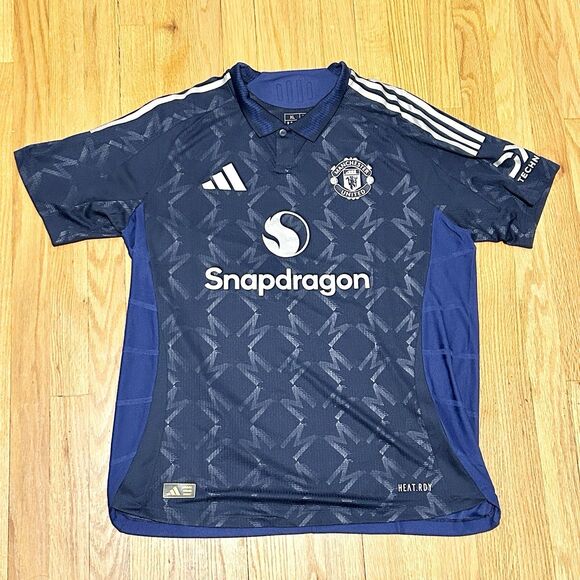 Adidas Manchester United Away 24/25 Men’s Size XL Blue Authentic Soccer Jersey - Picture 4 of 9